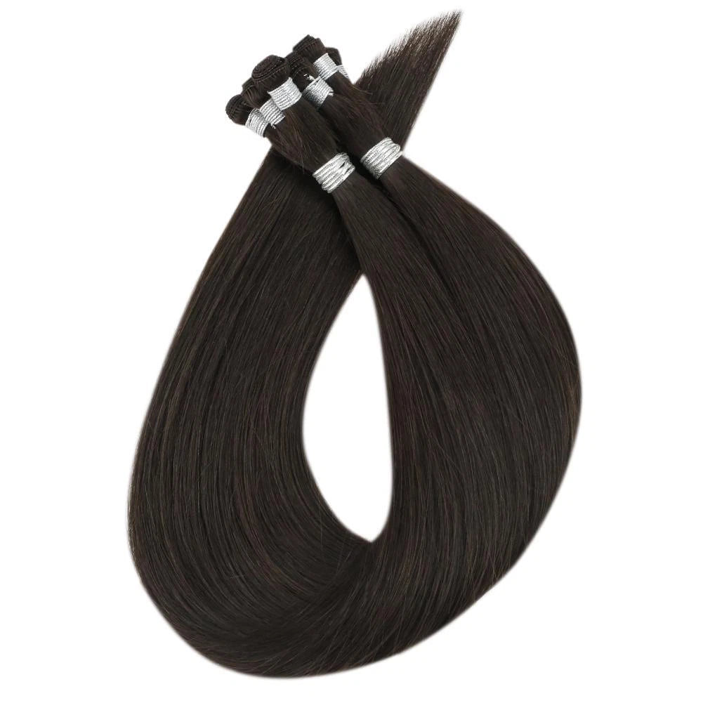 Dark brown Hand Tied Weft
