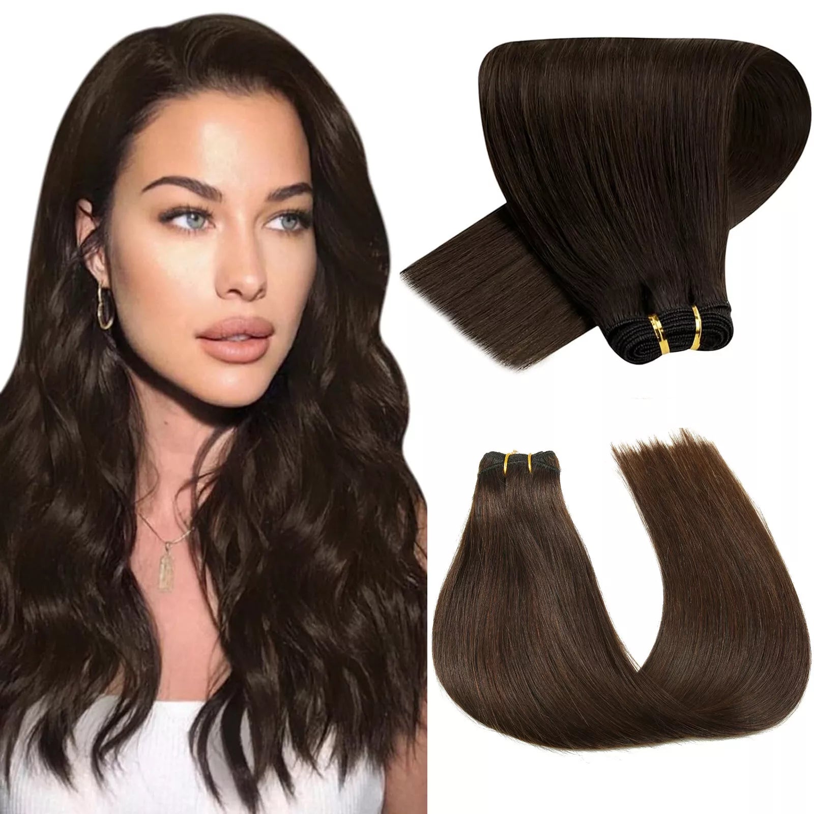 Dark Brown  Machine Weft